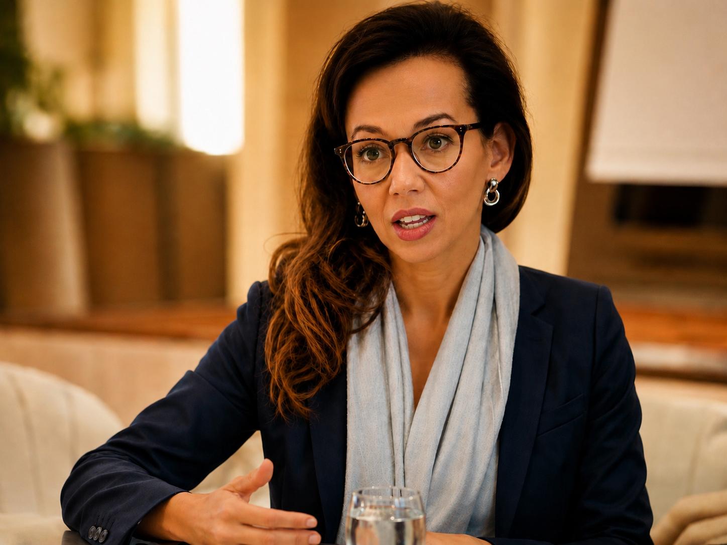 Nesrine Schüßler in a meeting