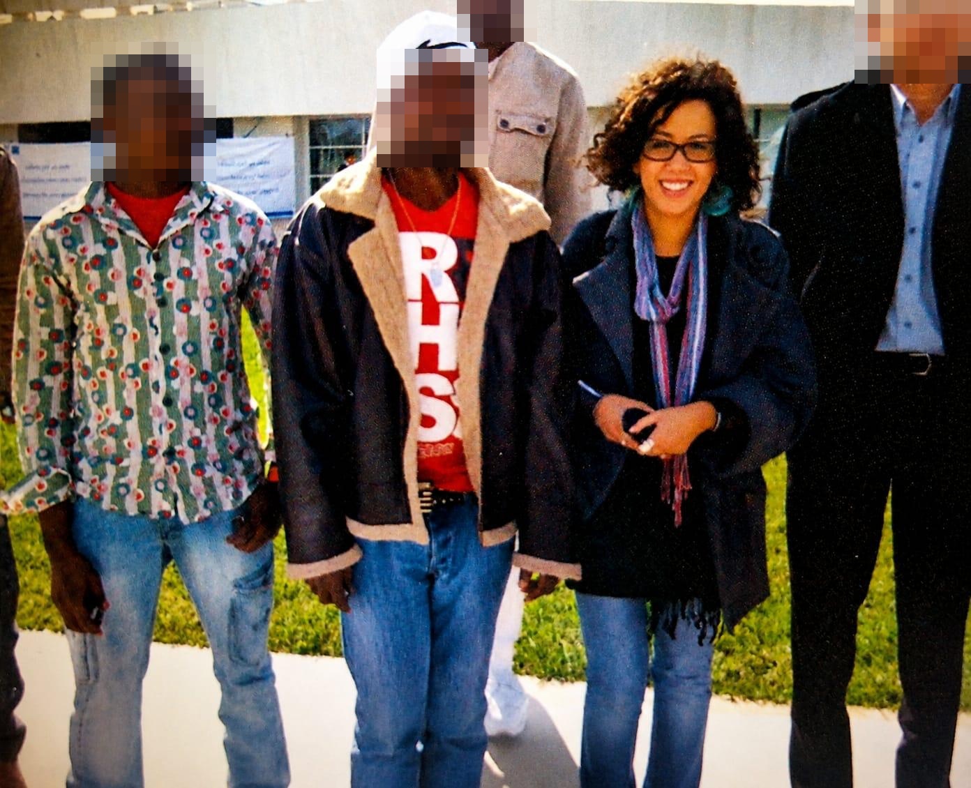 Nesrine Schüßler with a group in Nigeria