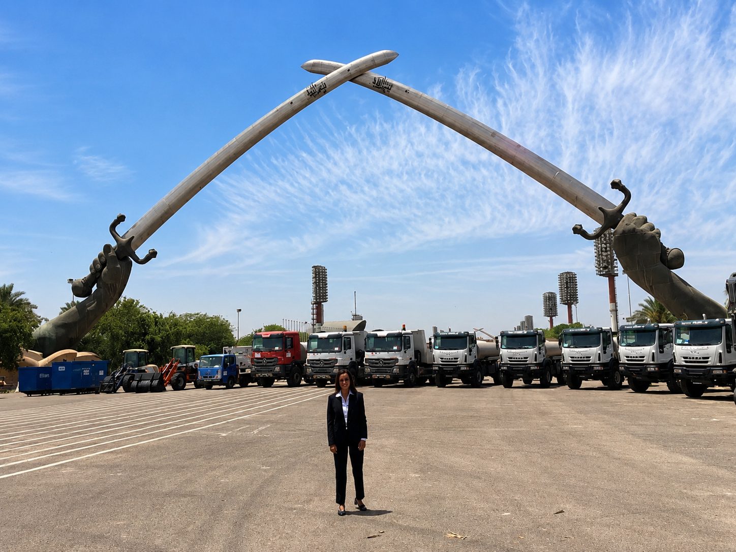 At the Victory Arch in Baghdad